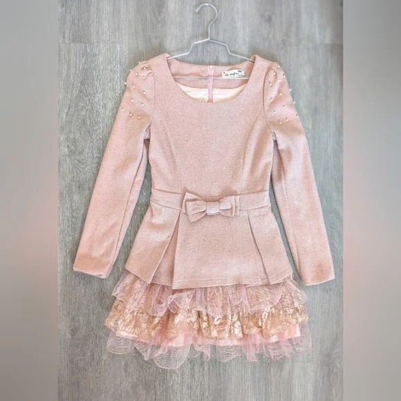 Blush Shabby Chic Dress - Picture 5 of 6